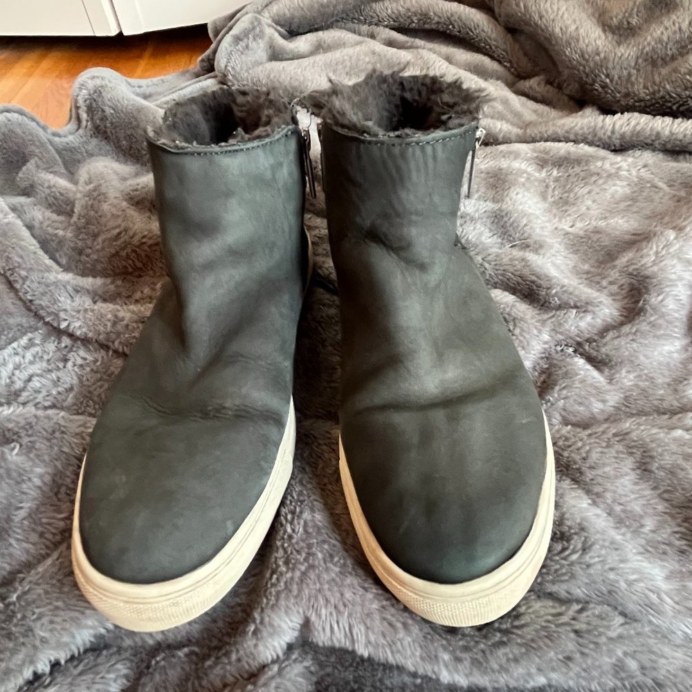JSLIDES Women's Poppy Ankle Boot, Grey, Size 10.5